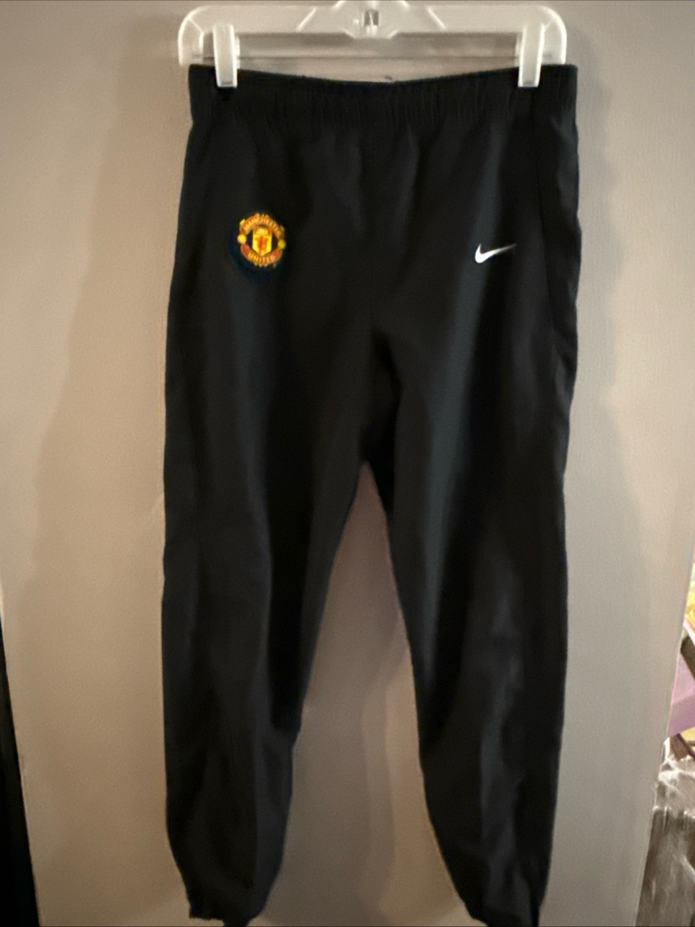 Vintage Y2k 00's Nike Manchester United Nylon Track Pants Drill Blockcore Men'L